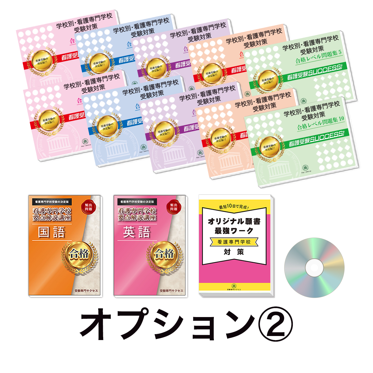 過去問にそった看護専門学校受験問題集10冊セット+オプション②