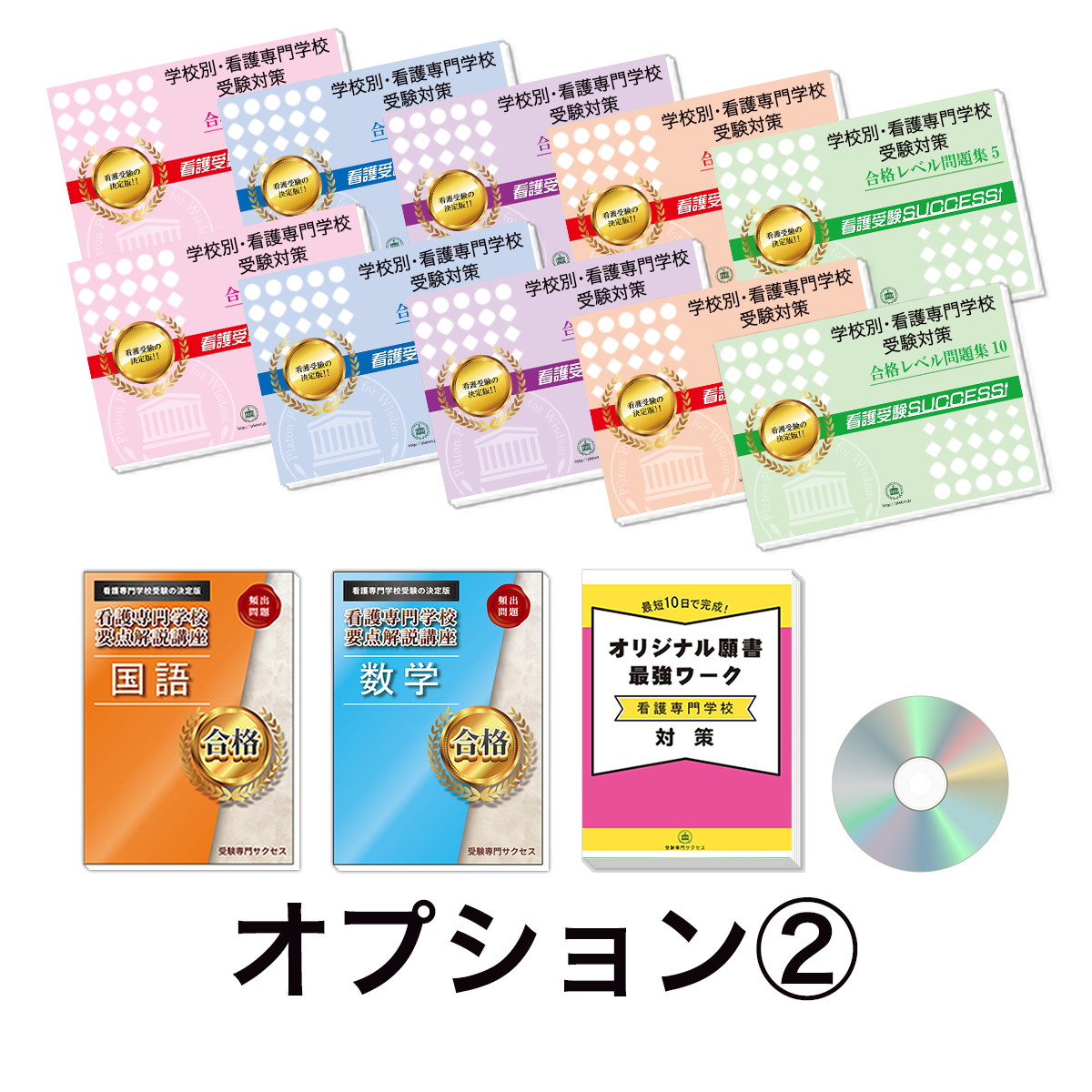 過去問にそった看護専門学校受験問題集10冊セット+オプション②
